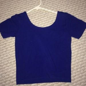 Royal blue crop top