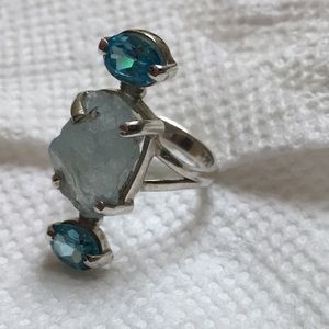 Real Aquamarine stones and 925