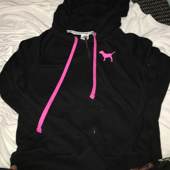 Black VS PINK Zip-up Sweatshirt