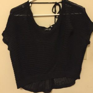 Black knit coverup