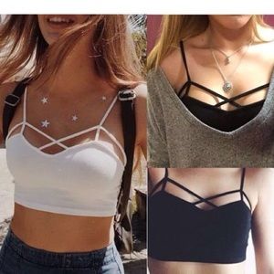 Sexy cross wrapped chest