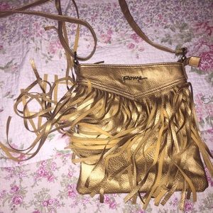 Gold, Fringe Shoulder bag