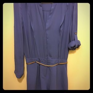 Jennifer Lopez Romper -- blue with gold belt