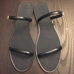 Brand New Tory Burch Navy Jelly Sandals Size 9