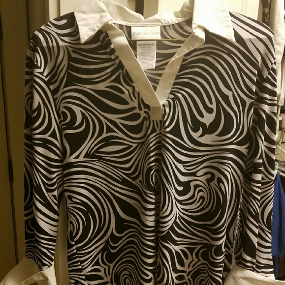 Worthington blouse, gently used, 3/4 sleeve w/cuff