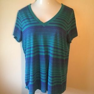 Blue & green striped shirt
