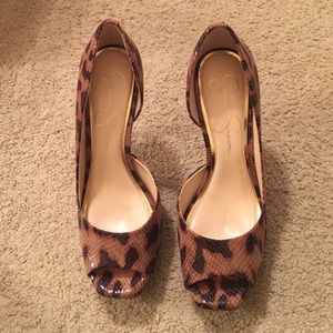 Jessica Simpson cheetah heels