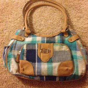 Plaid linen purse must bundle w/ 3/ $3 items.