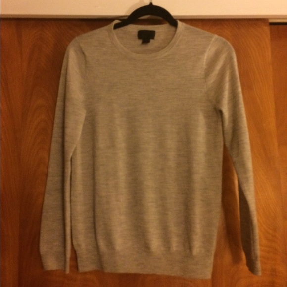 J. Crew featherweight cashmere tee HTHR PEARL