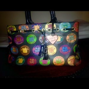 DOONEY & BOURKE Multi Color Purse With Heat Charm