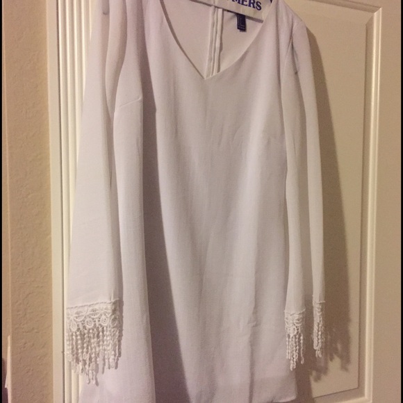 White boho a-line dress