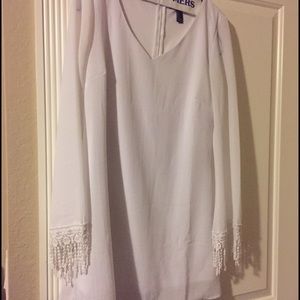 White boho a-line dress