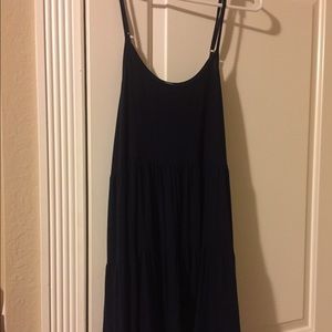 Tiered navy blue dress