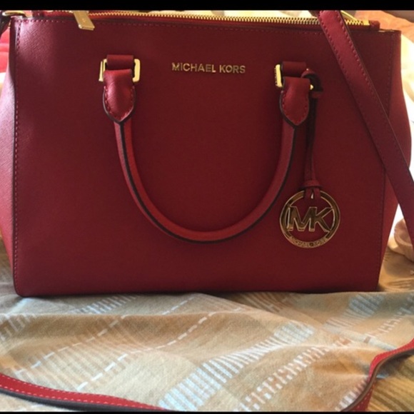 MK red sutton handbag
