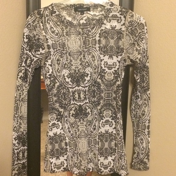 Sheer long sleeve shirt