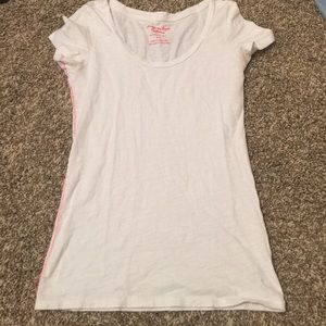 White scoop neck