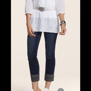 Chicos So Slimming Embellished Crop Jean