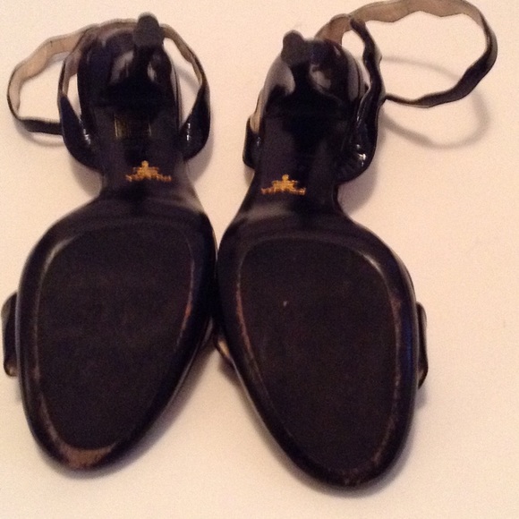 PRADA Black Patent Strappy Heels - Picture 4 of 4