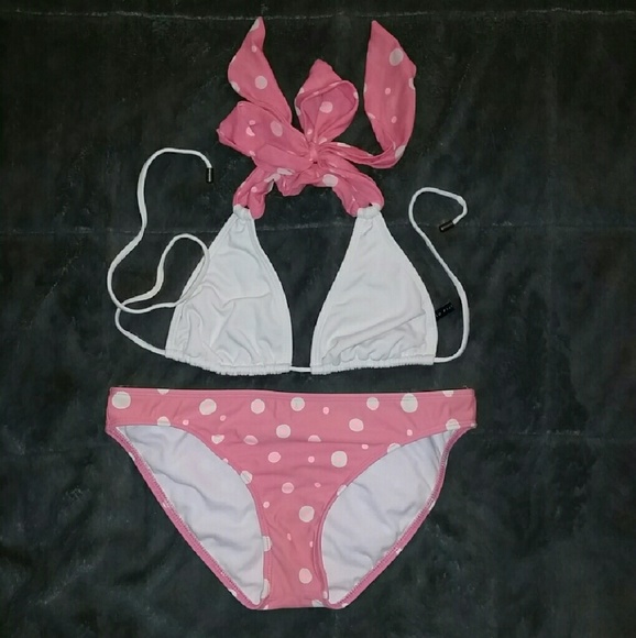 Pink Polka Dot Bikini