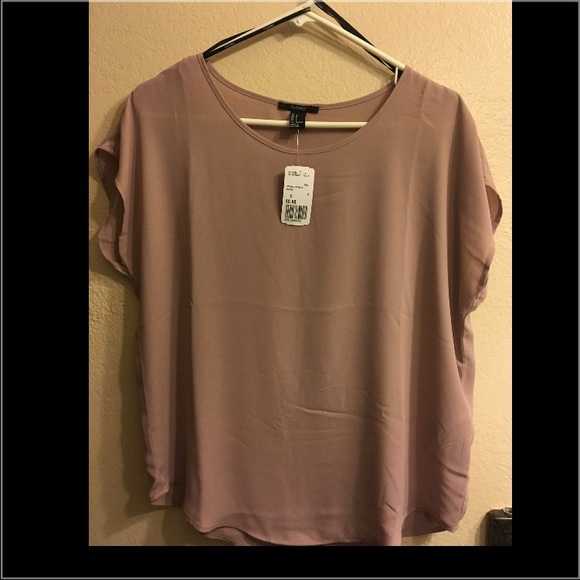 Cap sleeve mauve top by Forever 21