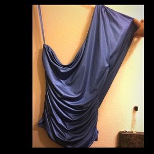 One shoulder, rouched bottom top by BCBG