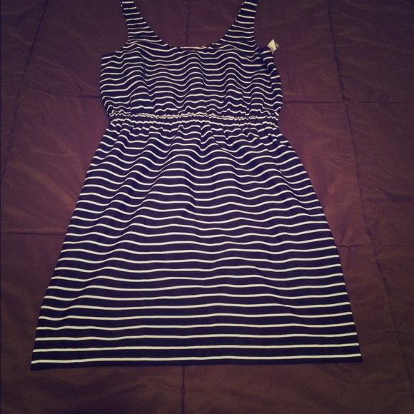 Black and white stripe dress