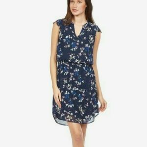 Printed Split Neck Dress
