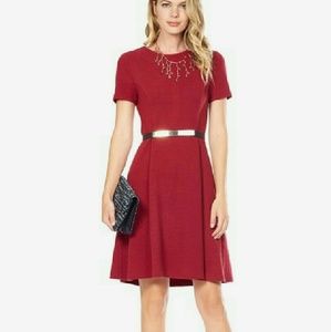 Textured Fit And Flare Dress