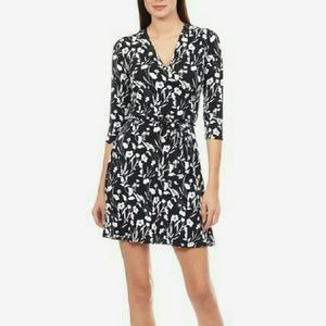 Floral Print Wrap Dress