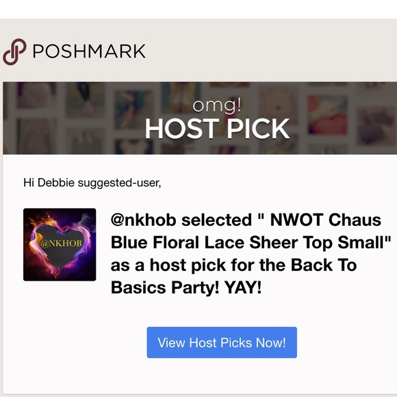 Chaus Blue Floral Lace Sheer Top Small - Picture 3 of 3