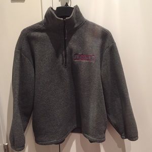 Gray fleece Temple University logo, kids XL
