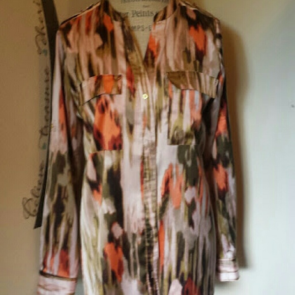 Nwt Calvin multi color long or 3/4 sleeve blouse