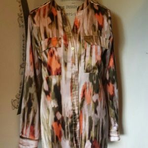 Nwt Calvin multi color long or 3/4 sleeve blouse