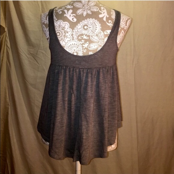 ❤️4for$18 Gray Baby doll tank loose fit tank XS - Picture 2 of 2