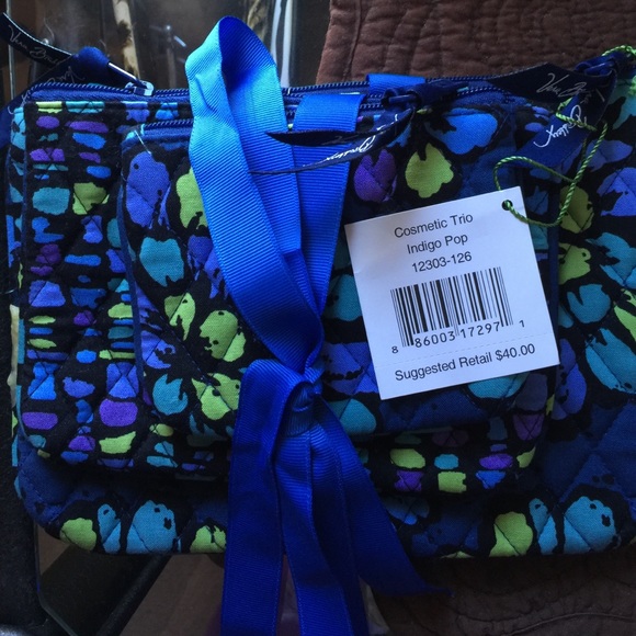 Vera Bradley 3 piece cosmetic bags