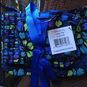 Vera Bradley 3 piece cosmetic bags