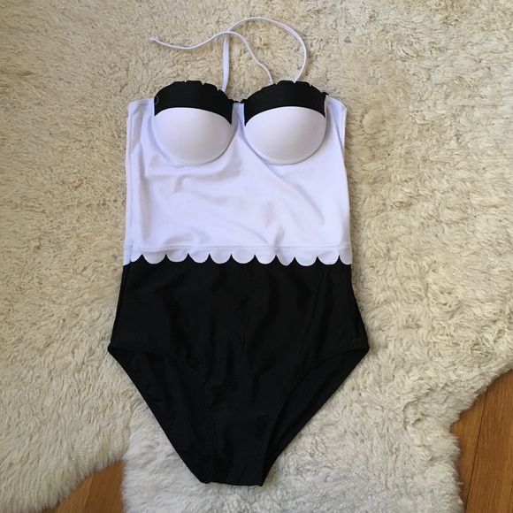 Black & White One Piece Swimswuit