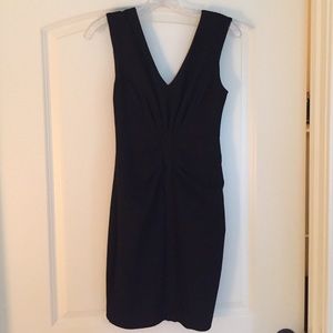 Black Express dress with gold zipper