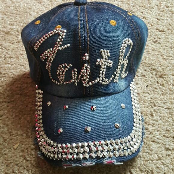 Faith Rhinestone Baseball Cap