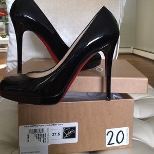 CHRISTIAN LOUBOUTIN  NEW SIMPLE PUMP 120 WORN ONCE