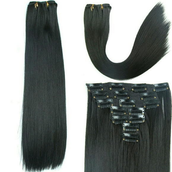 Sexy Black Full Clip in Hair 23-24 inches!!