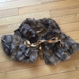 Juicy Couture rabbit fur stole.