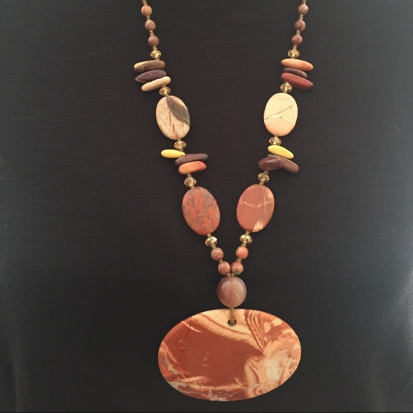 Natural Stone statement necklace