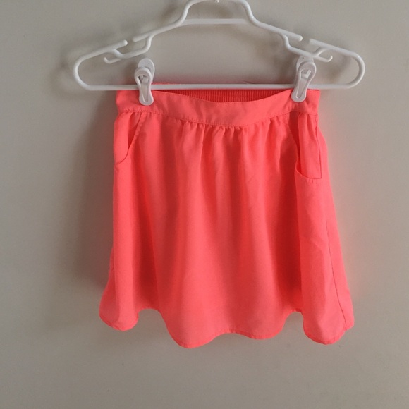 Bright coral skirt