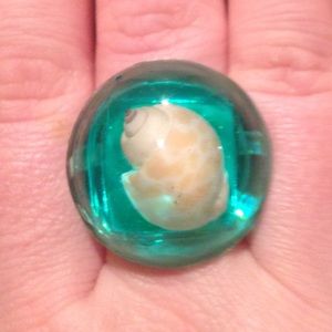 Handmade seashell ring