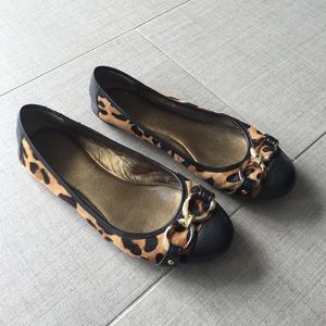 Authentic Coach flats with haircalf leopard