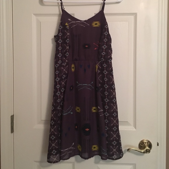 Purple tribal print dress