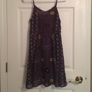Purple tribal print dress