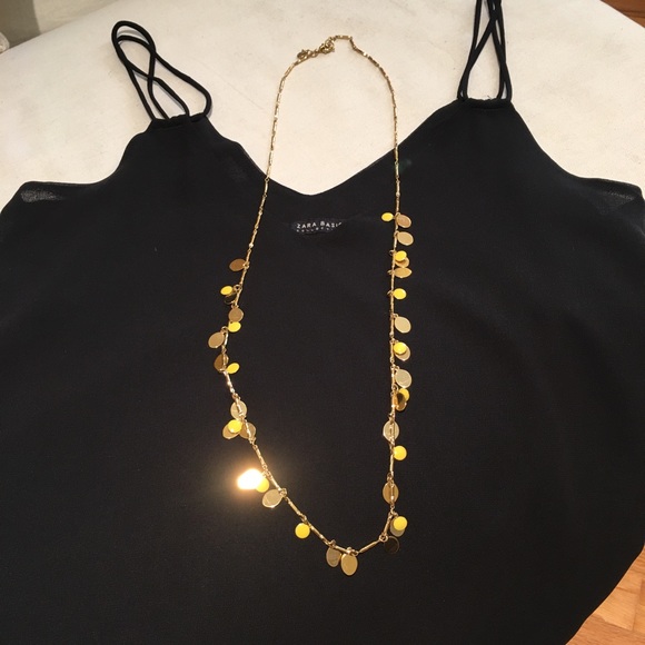 JCrew gold and yellow necklace