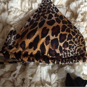 Leopard bikini top